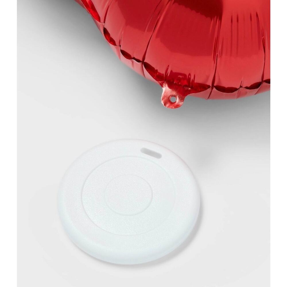 Valentine's Day Balloon Bundle 3 Heart Shaped Foil Balloons and Weight - Picture 4 of 5